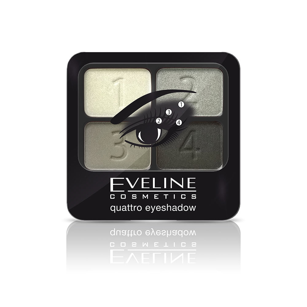 Fard pentru pleoape Eveline Quattro Eyeshadows Smokey Eyes nr. 3