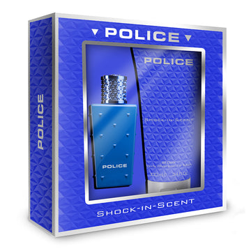 Set Police Shock-In-Scent Man cu apa de parfum si sampon de corp