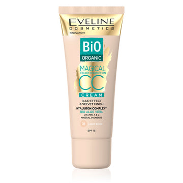 Fond de ten Eveline Magical CC Cream Bio Organic Aloe Vera 01 Light Beige 30 ml