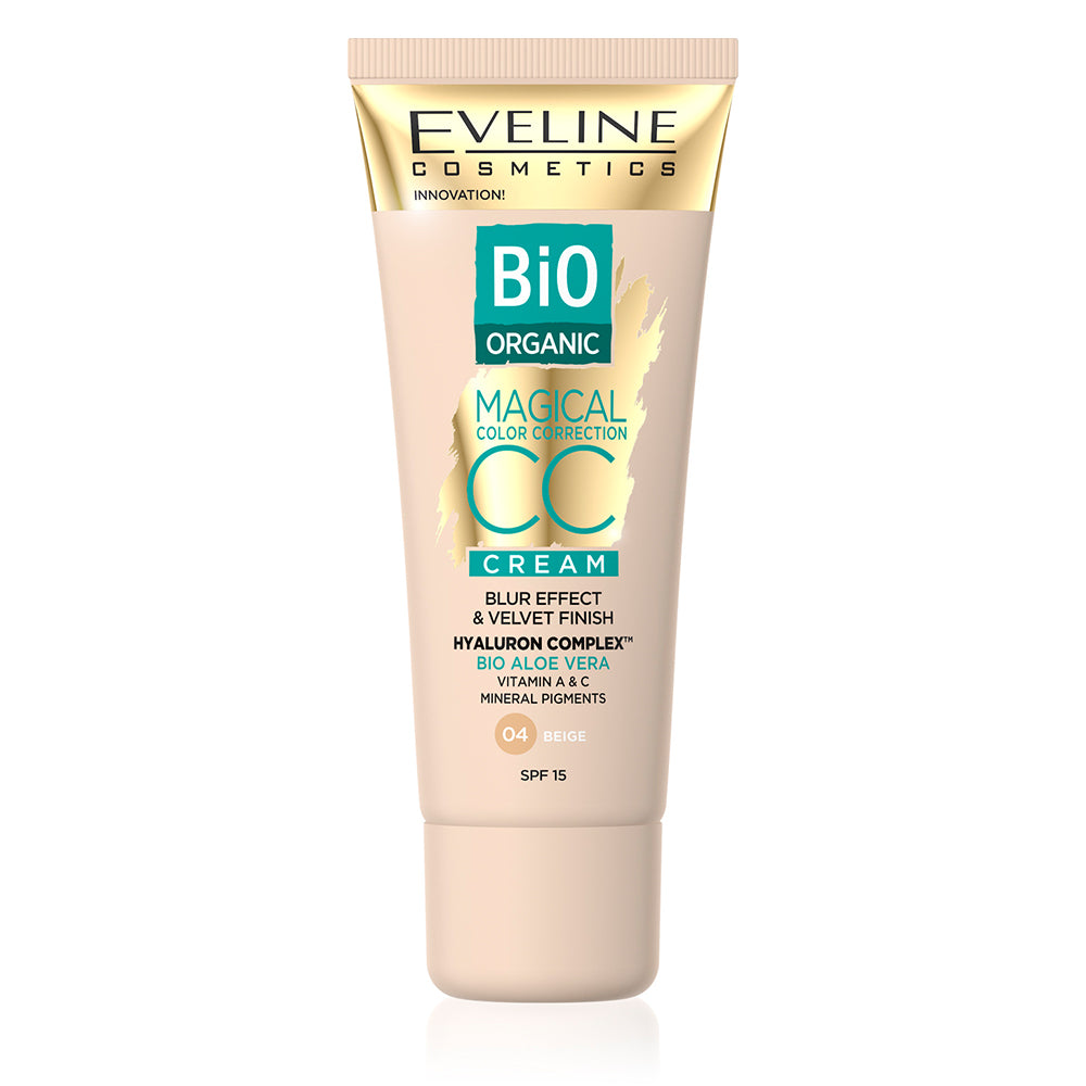 Fond de ten Eveline Magical CC Cream Bio Organic Aloe Vera 04 Beige 30 ml
