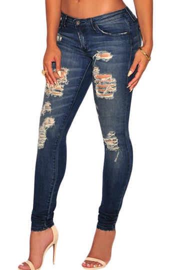 Jeans skinny model taiat Sandblast CL602-444