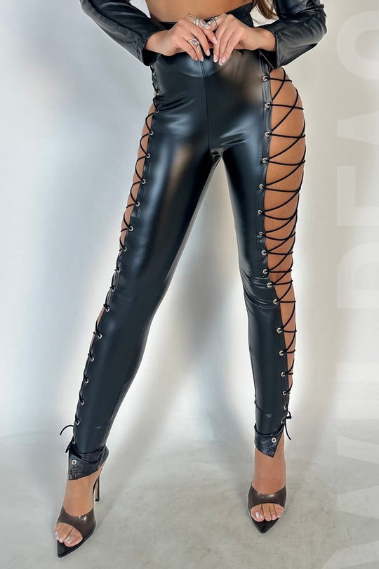 Pantaloni sexy din imitatie de piele X782-1