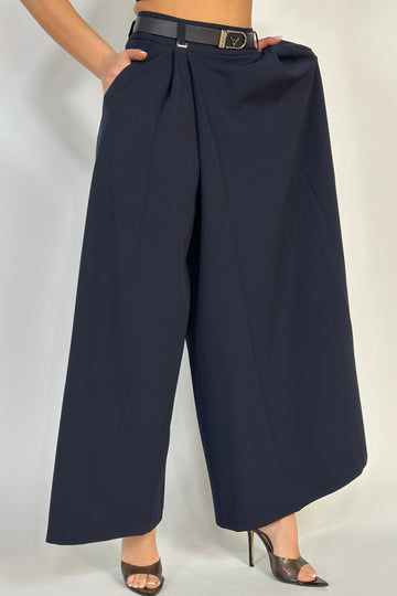 Pantaloni eleganti tip fusta din material lejer V648-44
