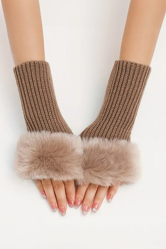 Manusi din tricot fara degete cu blanita atasata GL69-14