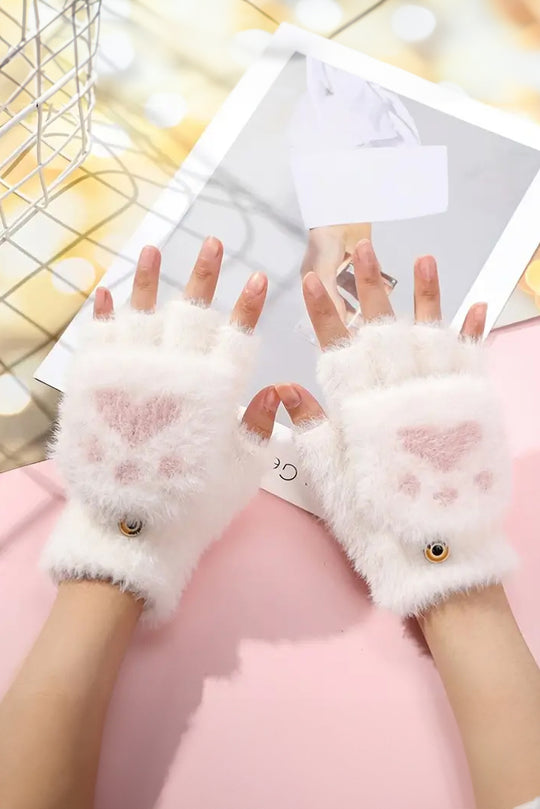 Manusi pufoase cu clapeta din material elastic GL70-2