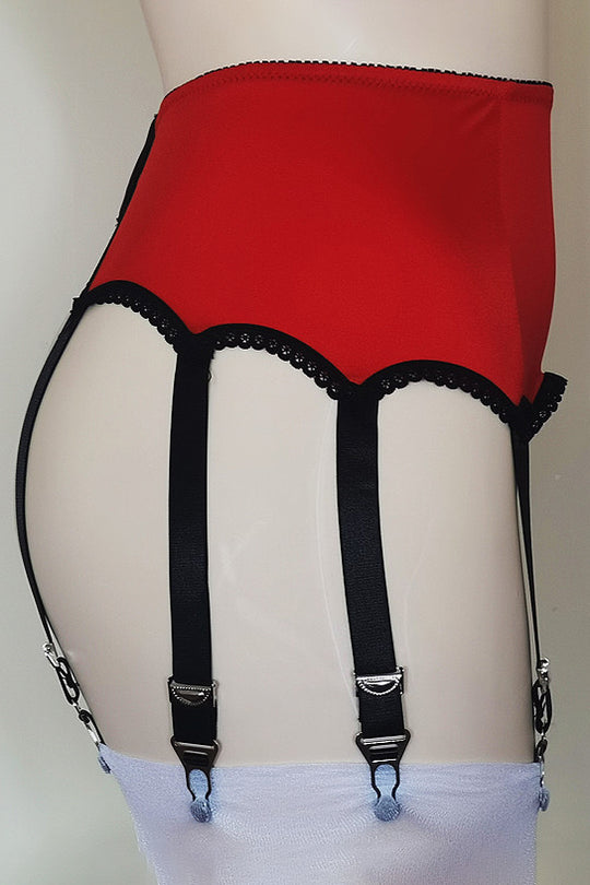 Portjartiera sexy din material satinat cu 8 jartiere atasate GS1266-311 GS1266D-311