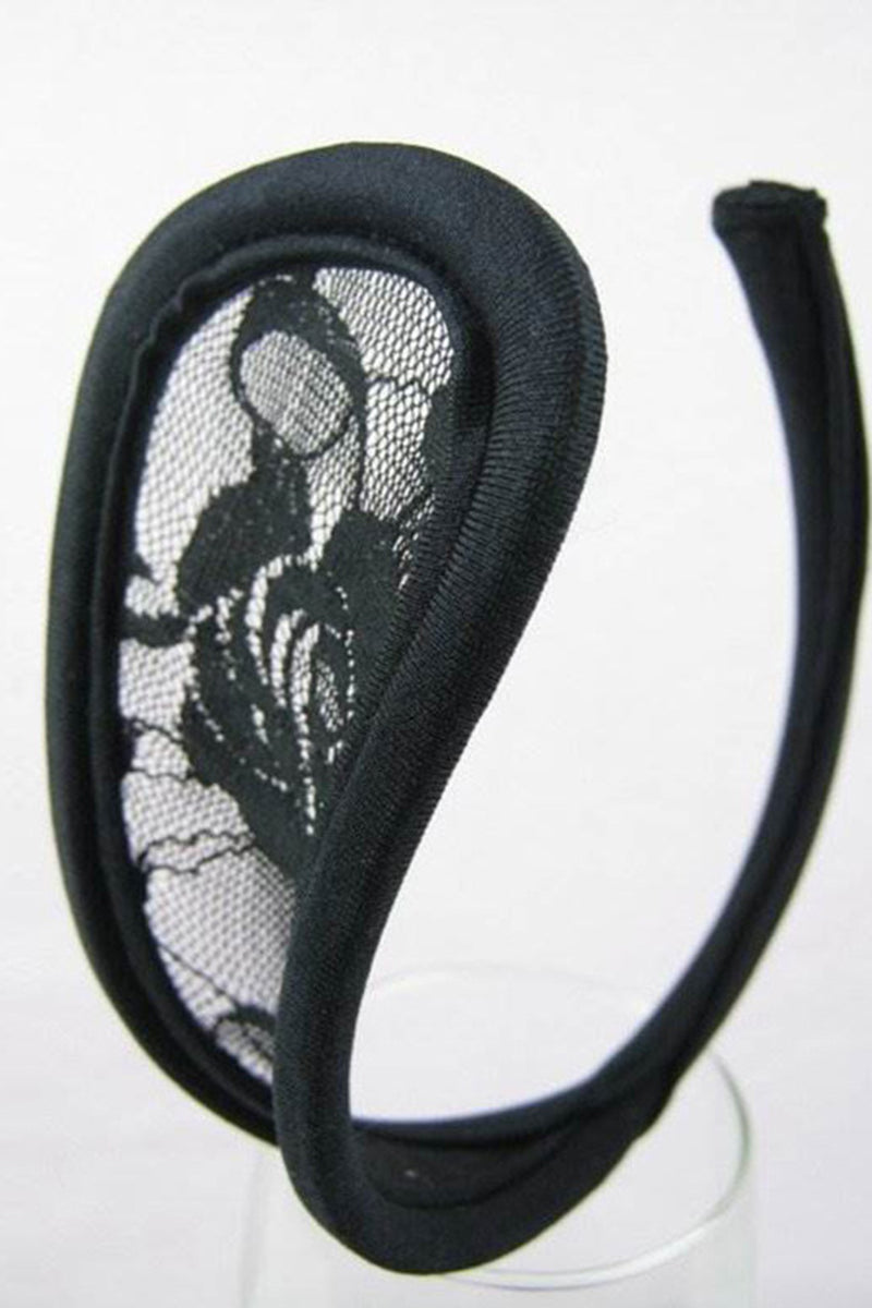 Chilot c-string invizibil cu dantela florala neagra, ultra sexy si discret, GS1352-1