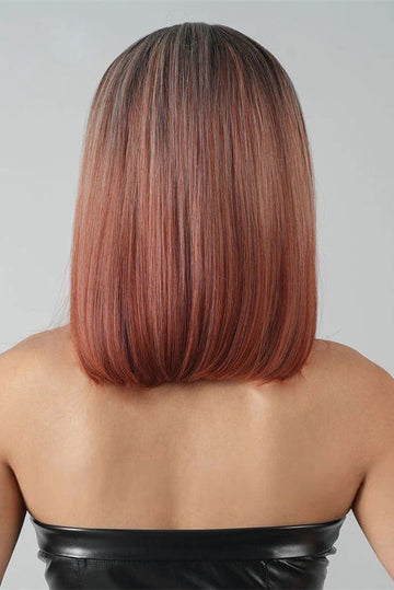 Peruca dama bob drept neted ombre roscat – par sintetic premium,  PER160-338