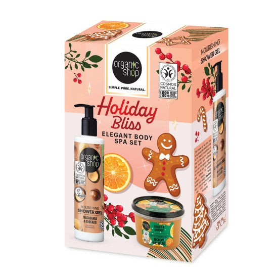 Set cadou Organic Shop Holiday Bliss cu gel de dus si scrub de corp SETBEA100