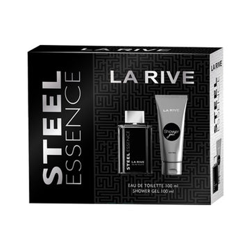 Set cadou La Rive Steel Essence cu apa de toaleta si gel de dus SETBEA120