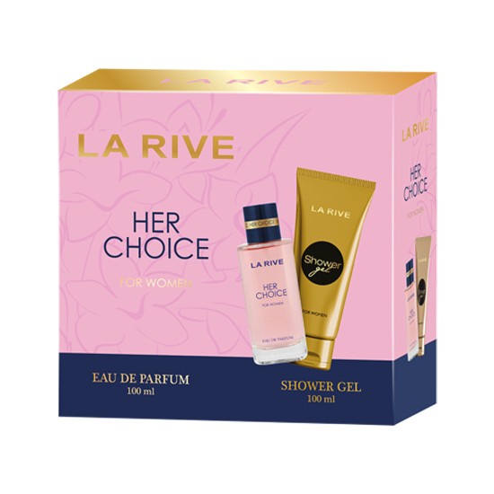 Set cadou La Rive Her Choice cu apa de parfum si gel de dus SETBEA124