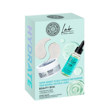 Set cadou Natura Siberica Biome Beauty Box Hydration cu serum de fata hidratant si plasturi pentru ochi SETBEA140