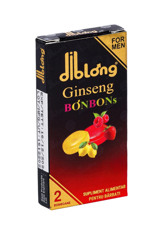 DIBLONG GINSENG BONBONS for MEN – Bomboane Premium cu Ginseng pentru Energie, Vitalitate și Susținerea Libidoului, 2 Buc, SPL16 SPL16-0