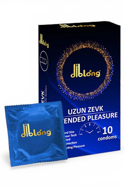 DIBLONG Extended Pleasure – Prezervative cu Efect de Întârziere, Lubrifiate, 52 ± 2 mm, 10 Buc, SPL27 SPL27-00