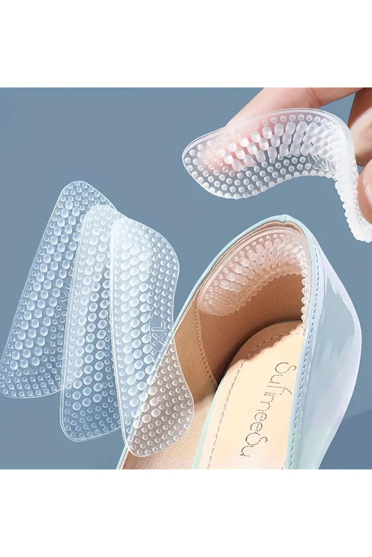 TOY296-00 1 Pereche de autocolante pentru călcâi din silicon, antiderapante, pentru femei și bărbați