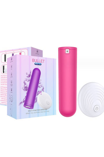 Mini vibrator tip glont cu telecomanda wireless pentru stimulare vaginala, Fuchsia TOY306-55