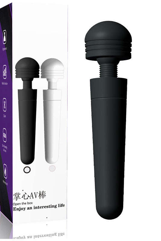 Stimulator clitoridian tip mini Wand pentru stimulare zonelor erogene, cu multiple moduri de vibrare, negru TOY309-1