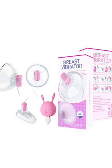 Vibrator triplu pentru sani/sfarcuri si stimulare clitoridiana, telecomanda pe fir, Roz TOY310A-100