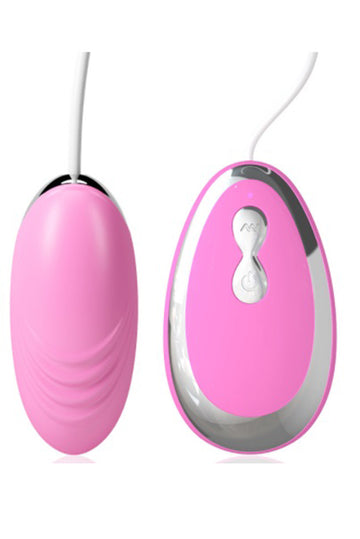 Vibrator tip Ou cu telecomanda pe cablu pentru stimulare vaginala si sau clitoridiana, Roz TOY311-5