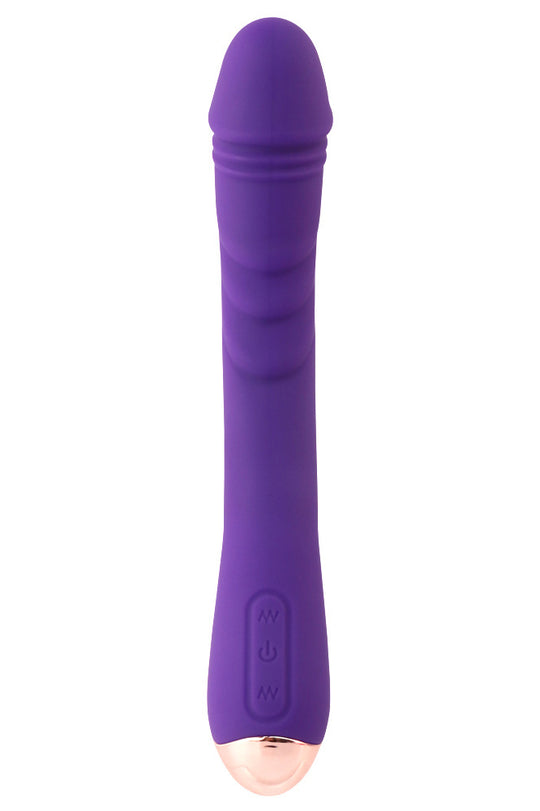Vibrator flexibil pentru stimulare vaginala cu multiple moduri de vibratii si intensitati, Mov TOY319-11