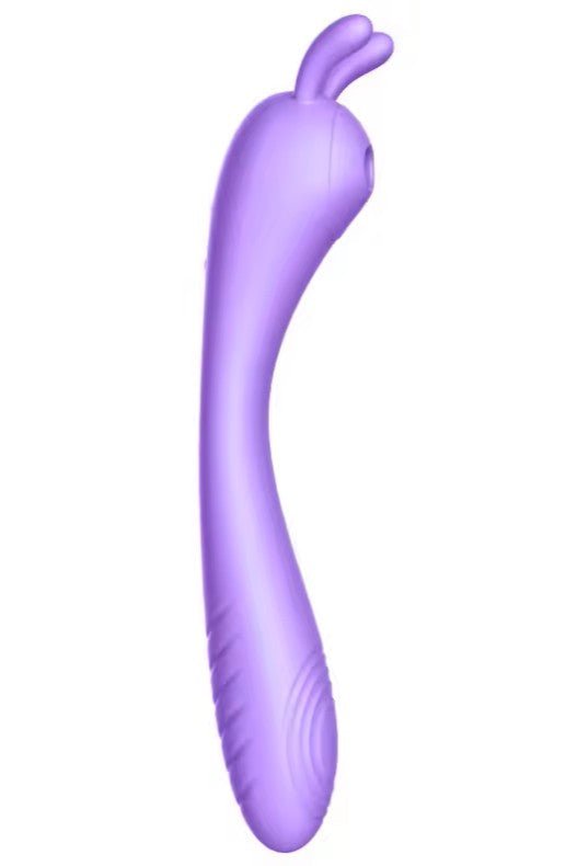 Vibrator tip iepuras cu functie de suctiune/aspiratie pentru stimularea clitorisului, Mov, TOY320-11
