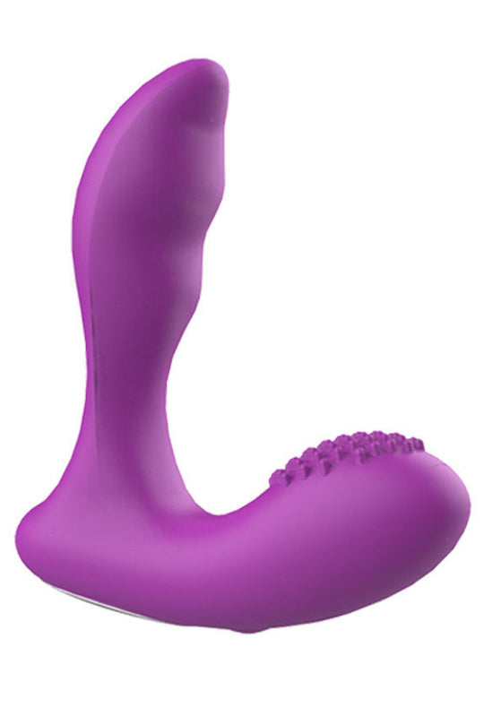 Jucărie sexuală cu stimulare dublă, anal/prostata, cu telecomanda wireless, Mov TOY321-11