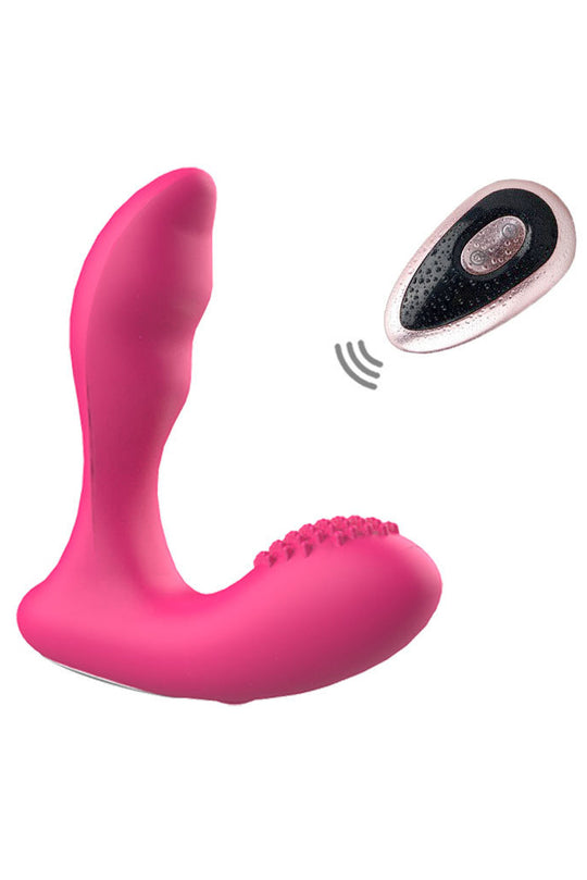Jucărie sexuală cu stimulare dublă, anal/prostata, cu telecomanda wireless, Fuchsia TOY321-55