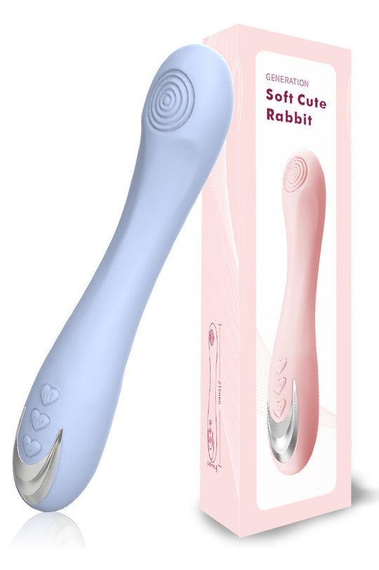 Vibrator flexibil pentru simulare vaginala sau clitoridiana, SkyBlue, TOY330-48