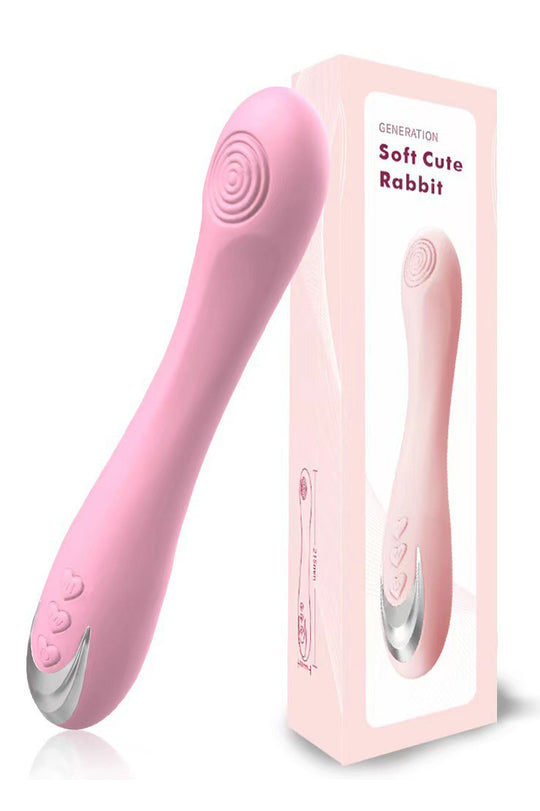 Vibrator flexibil pentru simulare vaginala sau clitoridiana, Roz, TOY330-5