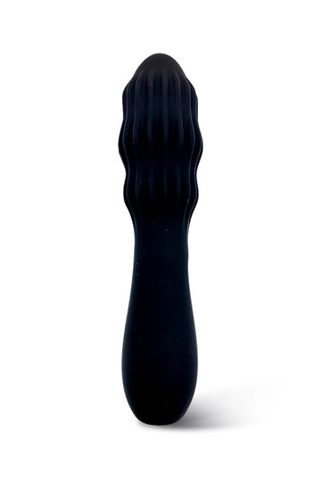 Mini Vibrator cu striatii si multiple moduri de vibrare, rezistent la apa, Negru TOY334-1