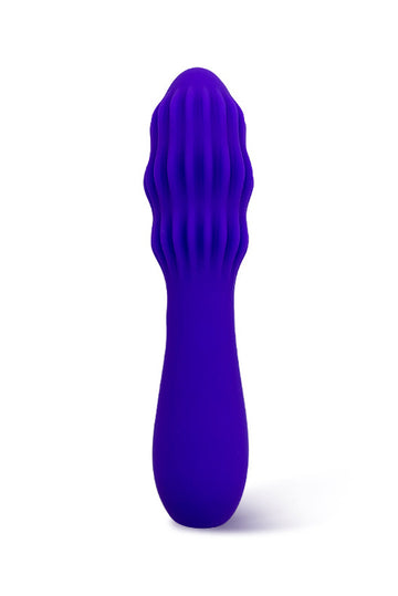 Mini Vibrator cu striatii si multiple moduri de vibrare, rezistent la apa, Albastru TOY334-4