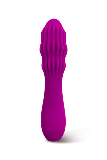 Mini Vibrator cu striatii si multiple moduri de vibrare, rezistent la apa, Fuchsia TOY334-55