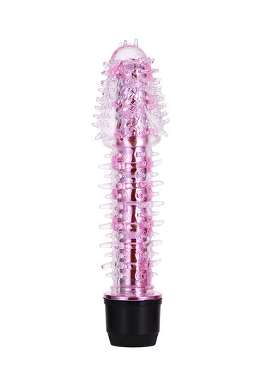 Vibrator din silicon cu tepi, rezistent la ala si multiple moduri de vibrare, fuchsia TOY336-55