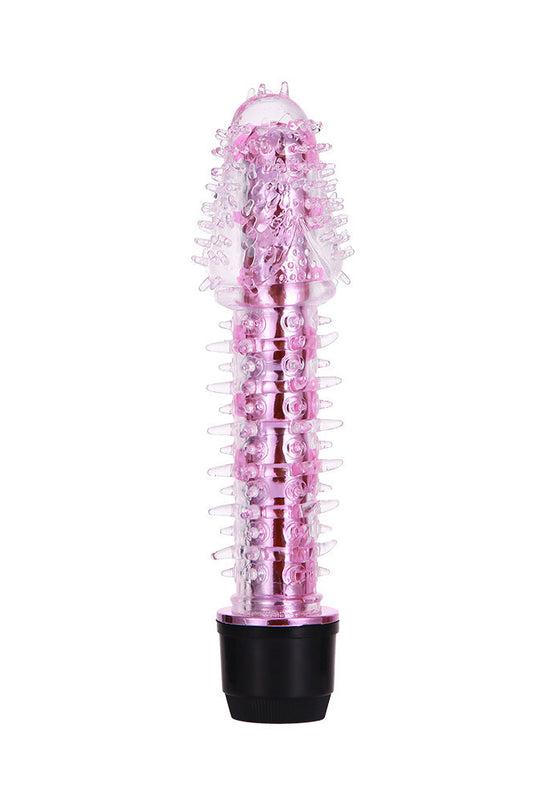 Vibrator din silicon cu tepi, rezistent la ala si multiple moduri de vibrare, Fuchsia, TOY336-55