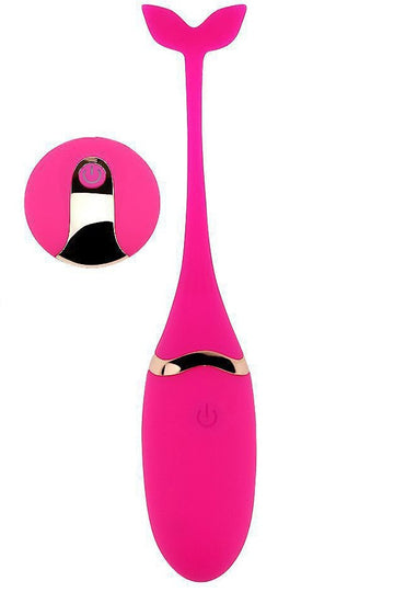 Vibrator tip Ou cu vibratii si telecomanda, pentru stimularea punctului G si a clitorisului, fuchsia TOY337-55