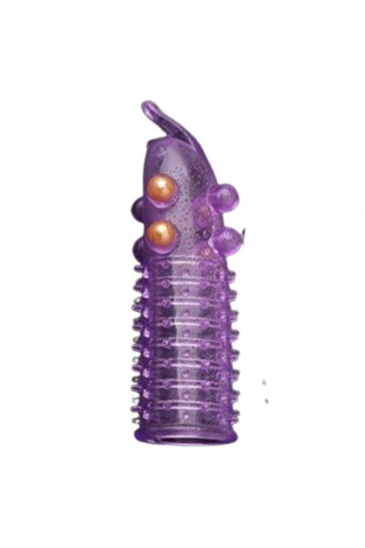 Manson penis cu striatii, bile si tepi din silicon, Mov, TOY339-11