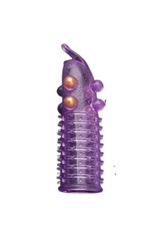 Manson penis cu striatii, bile si tepi din silicon, Mov, TOY339-11