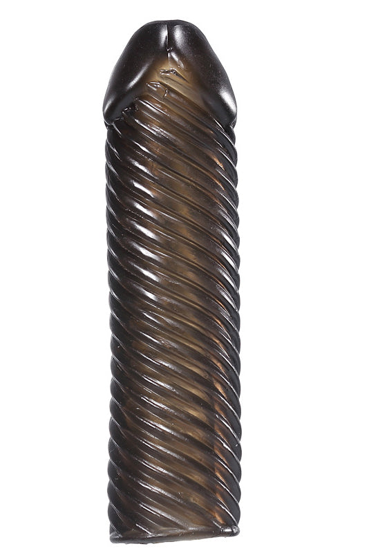 Manson penis cu striatii din silicon, Negru, TOY341-1