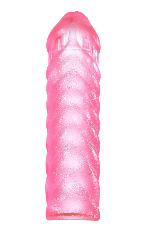 Manson penis cu striatii din silicon, Roz, TOY342-5