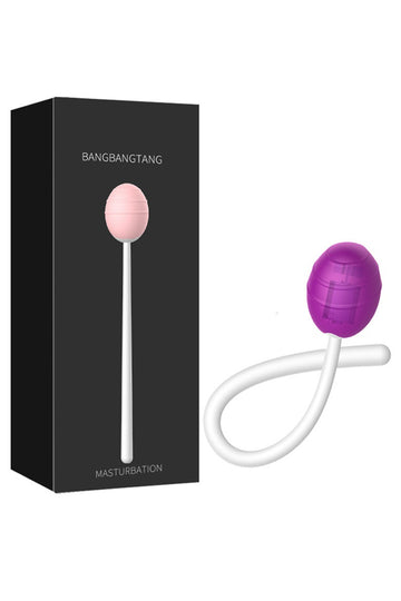 Vibrator tip Ou cu prelungire pentru stimulator anal, multiple moduri de vibrare, mov TOY346-11