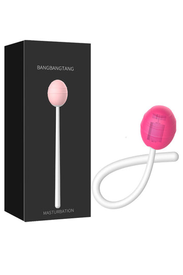 Vibrator tip Ou cu prelungire pentru stimulator anal, multiple moduri de vibrare, fuchsia TOY346-55