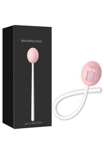 Vibrator tip Ou cu prelungire pentru stimulator anal, multiple moduri de vibrare, roz TOY346-5