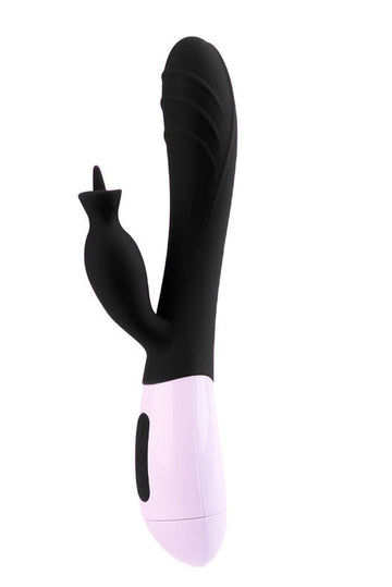 Vibrator dual model IEPURAS, pentru simularea punctului G si a clitorisului, Negru TOY352-1