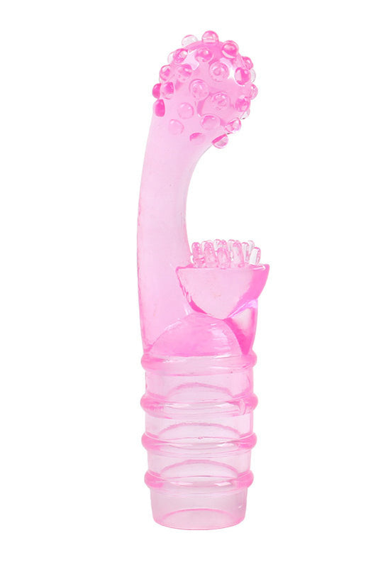 Accesoriu din silicon pentru vibratoare, pentru stimulare vaginala si clitoridiana, Roz TOY362B-5