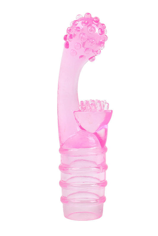 Accesoriu din silicon pentru vibratoare, pentru stimulare vaginala si clitoridiana, Roz TOY362B-5