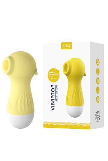 Vibrator clitoridian cu functie de suctiune/aspiratie si multiple moduri de vibratie, Galben TOY368-9