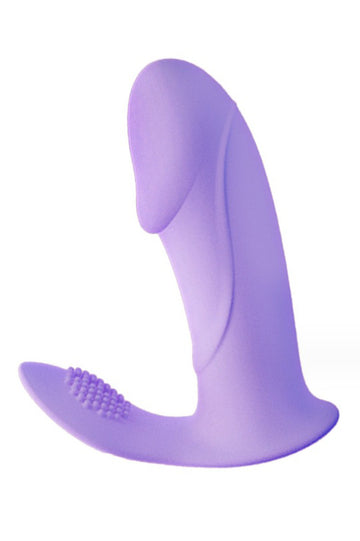 Mini vibrator smart, tip fluture, controlabil de pe telefon, prin aplicatie, stimulare vaginala si clitoridiana, Mov TOY373-11