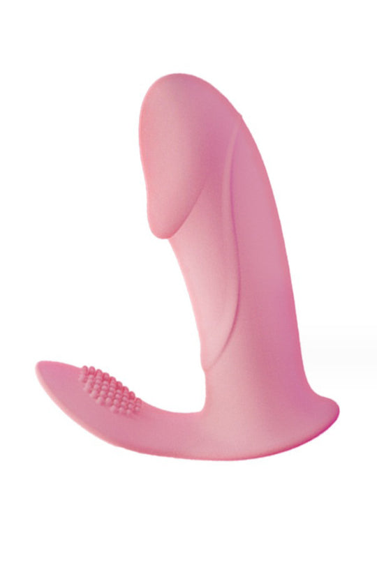 Mini vibrator smart, tip fluture, controlabil de pe telefon, prin aplicatie, stimulare vaginala si clitoridiana, Roz, TOY373-5