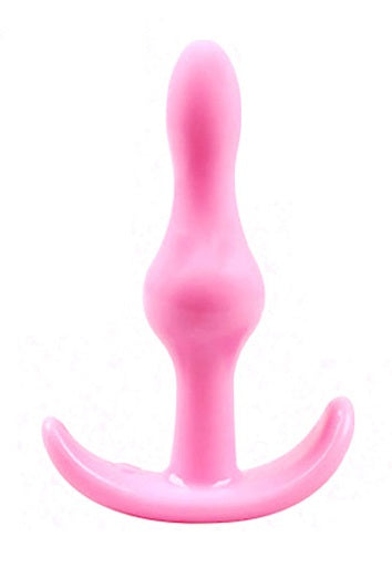 Dop anal (Butt Plug) din silicon cu bila incorporata, roz TOY381C-5