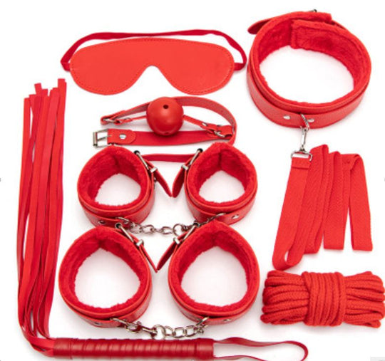 Set fetish 8 piese din piele ecologica captusita TOY40-3